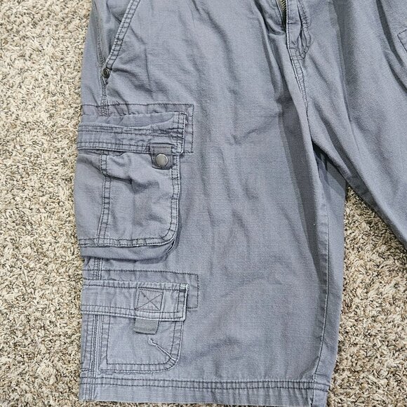 Men's Cargo Utility Shorts - Gray - 34 - Picture 3 of 6